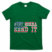 Just Gonna Send It Vintage American Flag Patriotic Gift T-Shirt - Green