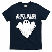 Just Here For The Boos Funny Ghost T-Shirt - Navy Blue