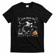 Jim-Boo-thy Halloween Raccoon Jimothy Witch T-Shirt - Black