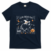 Jim-Boo-thy Halloween Raccoon Jimothy Witch T-Shirt - Navy Blue