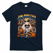 Jim-Boo-Thy Halloween Raccoons Funny Jimothy T-Shirt - Navy Blue