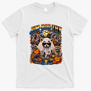Jim-Boo-Thy Halloween Raccoons Funny Jimothy T-Shirt - White