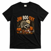 Jim-Boo-Thy Halloween Raccoon Jimothy Funny T-Shirt - Black