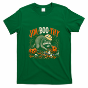 Jim-Boo-Thy Halloween Raccoon Jimothy Funny T-Shirt - Irish Green