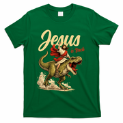 Jesus Is Back Sarcasm Funny Dinosaur T-Shirt - Green