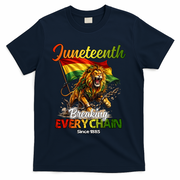 Juneteenth Lion Freedom T-Shirt - Navy
