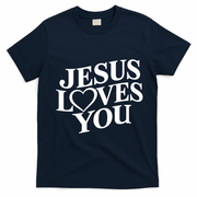 Jesus Loves You T-Shirt - Navy Blue