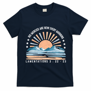 Jesus Mercies Are New Every Morning Christian Quote T-Shirt - Navy Blue