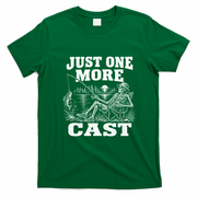 Just One More Cast Funny Skeleton Fishing T-Shirt - Irish Green