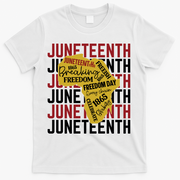 Juneteenth Pride Freedom Black History T-Shirt - White
