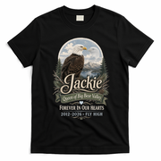 Jackie Queen Of Big Bear Valley Forever In Our Hearts RIP Eagle Tribute T-Shirt - Black