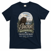 Jackie Queen Of Big Bear Valley Forever In Our Hearts RIP Eagle Tribute T-Shirt - Navy Blue
