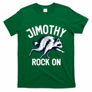 Jimothy Rock On Raccoon Funny T-Shirt - Irish Green