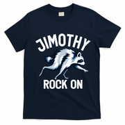 Jimothy Rock On Raccoon Funny T-Shirt - Navy Blue