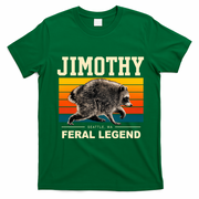 Jimothy Raccoon Seattle WA Feral Legend T-Shirt - Irish Green