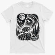Jimothy Seattle Feral Legend Raccoon Funny T-Shirt - White