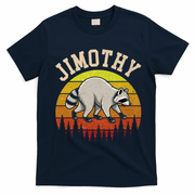 Jimothy The Raccoon Retro Sunset T-Shirt - Navy Blue