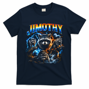 Jimothy Viral Raccoon Meme Funny Raccoon Retro T-Shirt - Navy Blue