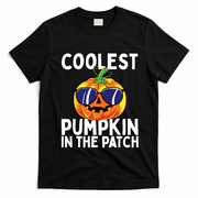 Kids Coolest Pumpkin In The Patch Halloween Boy Girls Teens T-Shirt - Black