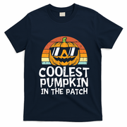 Kids Coolest Pumpkin In The Patch Boy Halloween Kids 2771 T-Shirt - Navy Blue