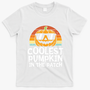 Kids Coolest Pumpkin In The Patch Boy Halloween Kids 2771 T-Shirt - White