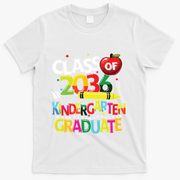 Kindergarten Graduate Class Of 2036 Last Day Of School T-Shirt - White