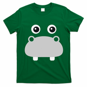 Kawaii Hippo Face Easy Halloween Costume T-Shirt - Irish Green