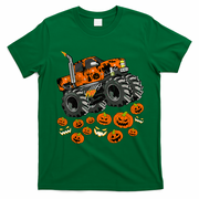 Kids Jack O Lantern Pumpkin Monster Truck Halloween Costume T-Shirt - Irish Green