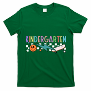 Kindergarten Retro Skateboard Smiley Face Back To School Gift T-Shirt - Irish Green