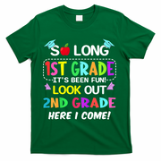 Kids So Long 1st Grade 2nd Grade Here I Come 1st Grade Graduation Meaningful Gif T-Shirt - Green