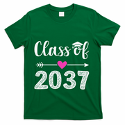 Kindergarten To Graduation Grow With Me Class Of 2037 Gift T-Shirt - Green