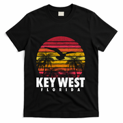 Key West Florida Vintage Retro Sunset Beach Gift T-Shirt - Black