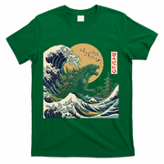 Kaiju Wave Monster Japanese Kawaki T-Shirt - Green