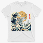 Kaiju Wave Monster Japanese Kawaki T-Shirt - White