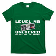Level 40 Complete 1981 Gamer 40th Birthday T-Shirt - Green