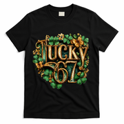 Lucky 67 St Patrick’s Day 6-7 Meme  T-Shirt - Black