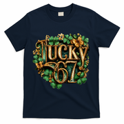 Lucky 67 St Patrick’s Day 6-7 Meme  T-Shirt - Navy