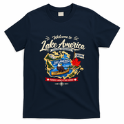 Lake America Canada Satire Eagle Ontario Political Humor T-Shirt - Navy Blue