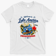 Lake America Canada Satire Eagle Ontario Political Humor T-Shirt - White