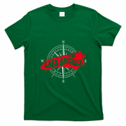Lake America Compass Lake Ontario Canada T-Shirt - Irish Green