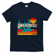 Lake America EST. 2026 Vintage T-Shirt - Navy Blue