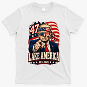 Lake America EST 2026 Ontario Trump T-Shirt - White