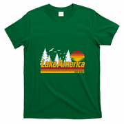 Lake America Est 2026 Retro Sunset  T-Shirt - Irish Green