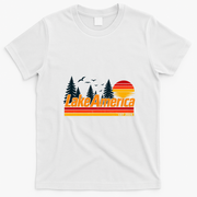Lake America Est 2026 Retro Sunset  T-Shirt - White