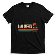 Lake America EST 2026 Retro Vintage T-Shirt - Black