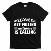 Leaves Are Falling Autumn Is Calling T-Shirt - Black