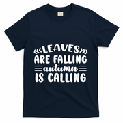 Leaves Are Falling Autumn Is Calling T-Shirt - Navy