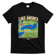 Lake America Map Team Trump Lake Ontario T-Shirt - Black
