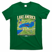 Lake America Map Team Trump Lake Ontario T-Shirt - Irish Green