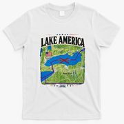 Lake America Map Team Trump Lake Ontario T-Shirt - White